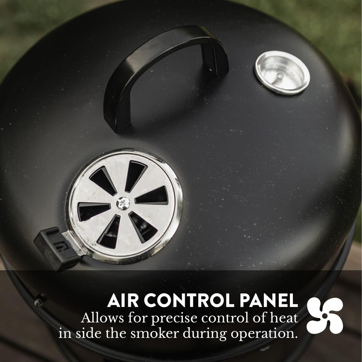 GasOne Vertical Smoker with Thermometer – 16 Inch Heavy Duty Charcoal Smoker – Multipurpose Charcoal BBQ Grill Smoker for Outdoor, Camping – Easy Assembly, 2 Access Doors Grill with Smoker Gas One