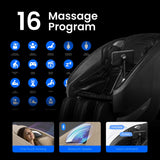 Titan Axiom LE l Dual Massage Mechanism l Full Body Massage Chair l Intelligent Voice Control l 45°C Heating Therapy l Zero Gravity Reclining l Space Saving l Bluetooth Speakers (Black) Titan