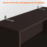 Yaheetech Over The Toilet Storage, Taller Bathroom Organizer Space-Saving Storage Cabinet with Adjustable Shelves and Double Doors, 77 in H, Espresso Yaheetech