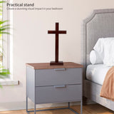 ARCHOBAN Wooden Wall Cross with Stand, 12.8 Inch Catholic Wood Crafted Crosses for Wall or Tabletop, Giftable ARCHOBAN