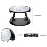 Flutesan 65 Pieces Sublimation Phone Holders Collapsible Phone Grip Holder Adhesive Finger Phone Stand Brackets with Double-Sided Tape for Most Smartphones and Tablets, Black and White Flutesan