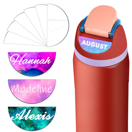 AIERSA 6Pcs Sublimation Name Plates Blanks for Owala,Water Bottle Accessories for Owala 24/32/40 oz,Personalized Name Tag Sublimation Water Bottle Lid AIERSA