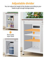 Aquarium Stand for 55 Gallon Fish Tank: Tank Stand Table with Cabinet Storage Accessories - Metal Fish Stand with Power Outlet for 55-75 Gallon Reptile Turtle Terrarium - Weight Capacity 1200 lb FILKO