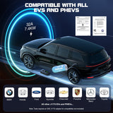 Portable EV Charger Level 2, ETL Certified 32A 240V NEMA 14-50 Electric Vehicle Charger, 7.4KW Level 2 Car Charger for J1772 with 25FT Adjustable Current and Reserve Charging Time for Home & Travel GRECELL