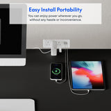 FLEXISPOT EN2 Electric Stand Up Desk 55 x 28 Inches Whole-Piece Desktop Height Adjustable Standing Desk with Desk Clamp Power Strip, Cable Management (White Frame + 55" Black Desktop, 2 Packages) FLEXISPOT