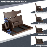 LMDGDS Wood Gun Rack Phone Docking Station, Nightstand Charging Organizer with Pistol Rack for Gun Safe, Key Holder Watch Wallet Stand Birthday Gift for Him Men Husband Dad Boyfriend LMDGDS