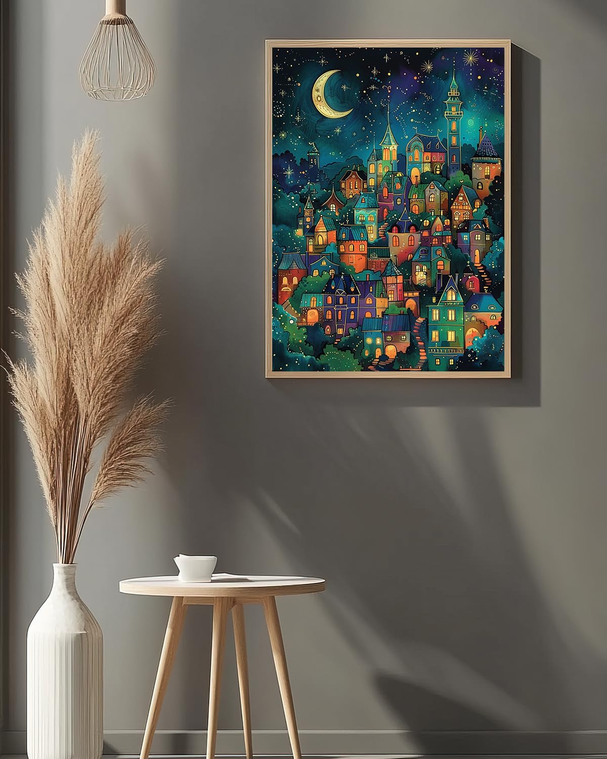 Starry Night Diamond Art Kits for Adults, Crafts 5D Diamond Painting Dot Kit for Adult Beginners, Abstract Landscape DIY Round Dots Full Drill Diamonds Paintings Art for Home Wall Decor Gifts 12X16 In Luckyrichrui