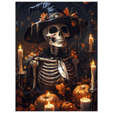 Hallloween Paint by Numbers for Adult, Skull Paint by Numbers Kit for Adults Beginners, DIY Acrylic Painting on Canvas for Home Wall Art Decor(16x20Inch Mandun