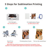 PYD Life 4 Pack Sublimation Night Lights Blanks LED Glass Photo Frames Panels White 5" x 7" with Warm Light,with Wood Stand for Heat Press Machine Printing PYD Life