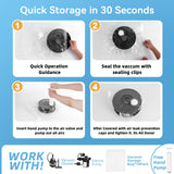 3D Printer Filament Storage Vacuum Bags Kit-Reusable Bag ×10 Pack 35 * 40cm with 10 Desiccants /10 Humidity Card /10 Clips/1 Hand Pump,DustProof and Humidity Resistant for Keep Filament Clean & Dry FugaCity