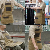 VIPERADE VAQ1 Mens Apron, Work Canvas Apron with Pockets Woodworking Aprons for Men VIPERADE