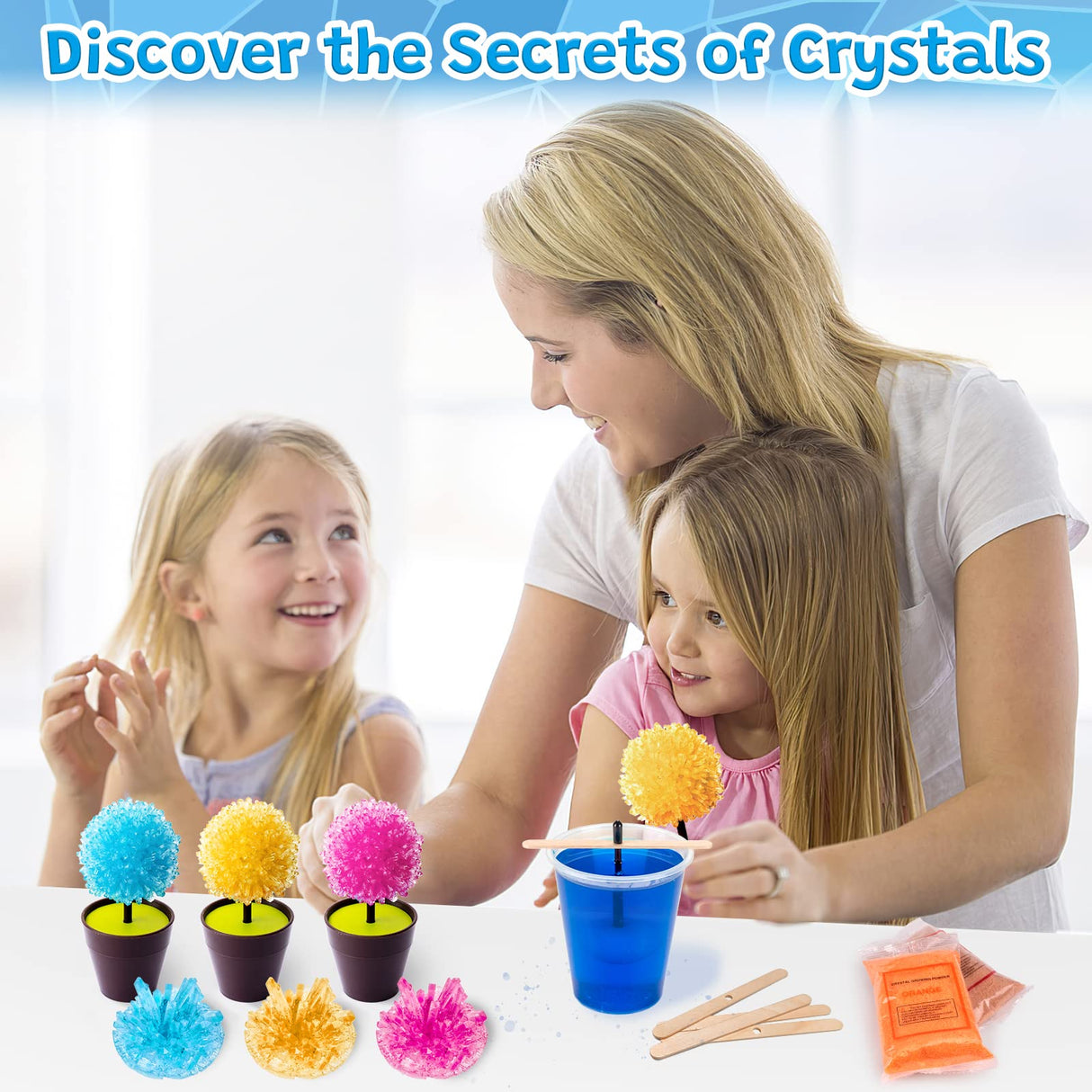 GobiDex Crystal Growing Kit, Science Kits for Kids Age 8-12, Grow Fast in (24H) Science Experiments Lab Toys, DIY STEM Projects Learning & Educational Toys, Crafts Gift Boys & Girls Ages 6 7 8 9 10 12 GobiDex