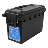 Sheffield 12629 Ammo Storage Box, Stackable .30 Cal Field Boxes, Water and Dust Resistant, Lockable Storage Box with Handle, Secures Hunting Gear, Supplies, and Bullets, Made in USA, Black, 1-Pack Sheffield