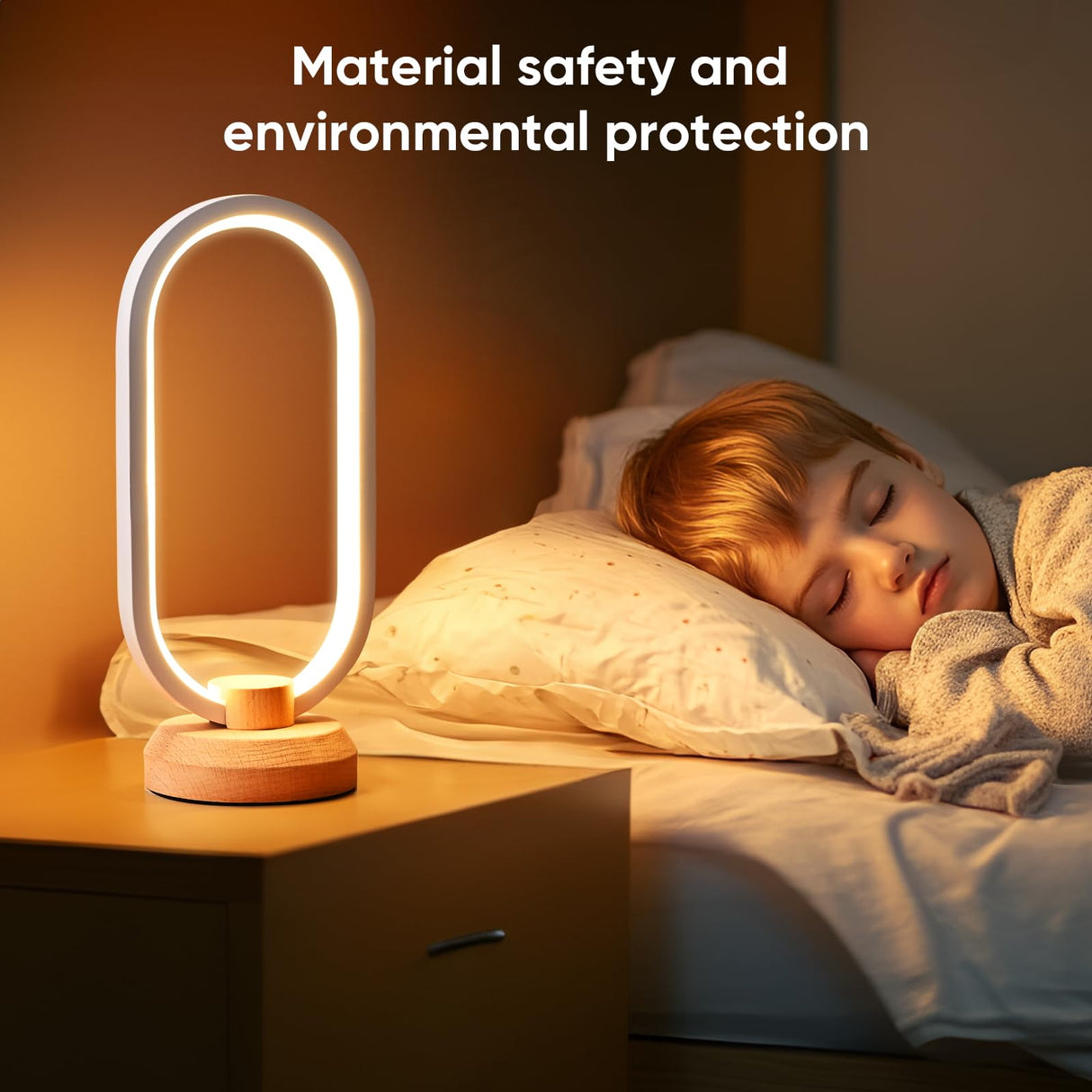 LONRISWAY Modern Desk lamp LED Wood Table Lamp, Bedroom Bedside Night Light, Dimmable Led Lighting, Creative Home Decor, Unique House warmging Gift LONRISWAY