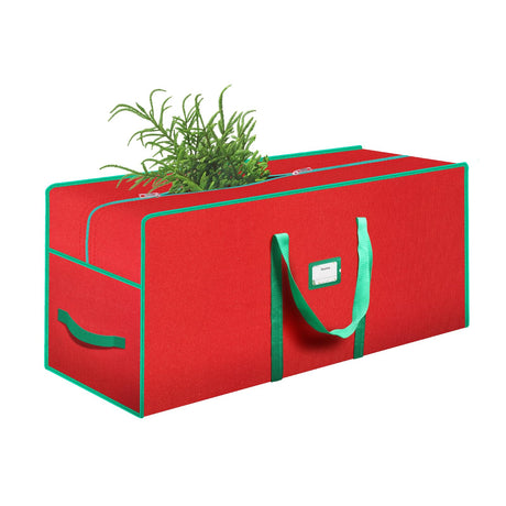 Christmas Tree Storage Bag Fits Up to 7.5 Ft, 600D Oxford Cloth Christmas Tree Holder Storage Box with Reinforced Handle and Card Slot for Christmas Décor Quilt Pillow Clothes Blankets Storage EverPetal