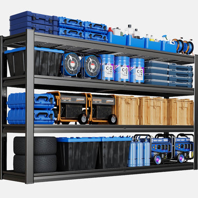 PMKES 67" W Garage Shelving Heavy Duty, 4 Tier Garage Shelves, 68" H Adjustable Storage Shelving Unit, Commercial Metal Shelves for Warehouse, Basement, Shop, 67" W x 20" D x 68" H