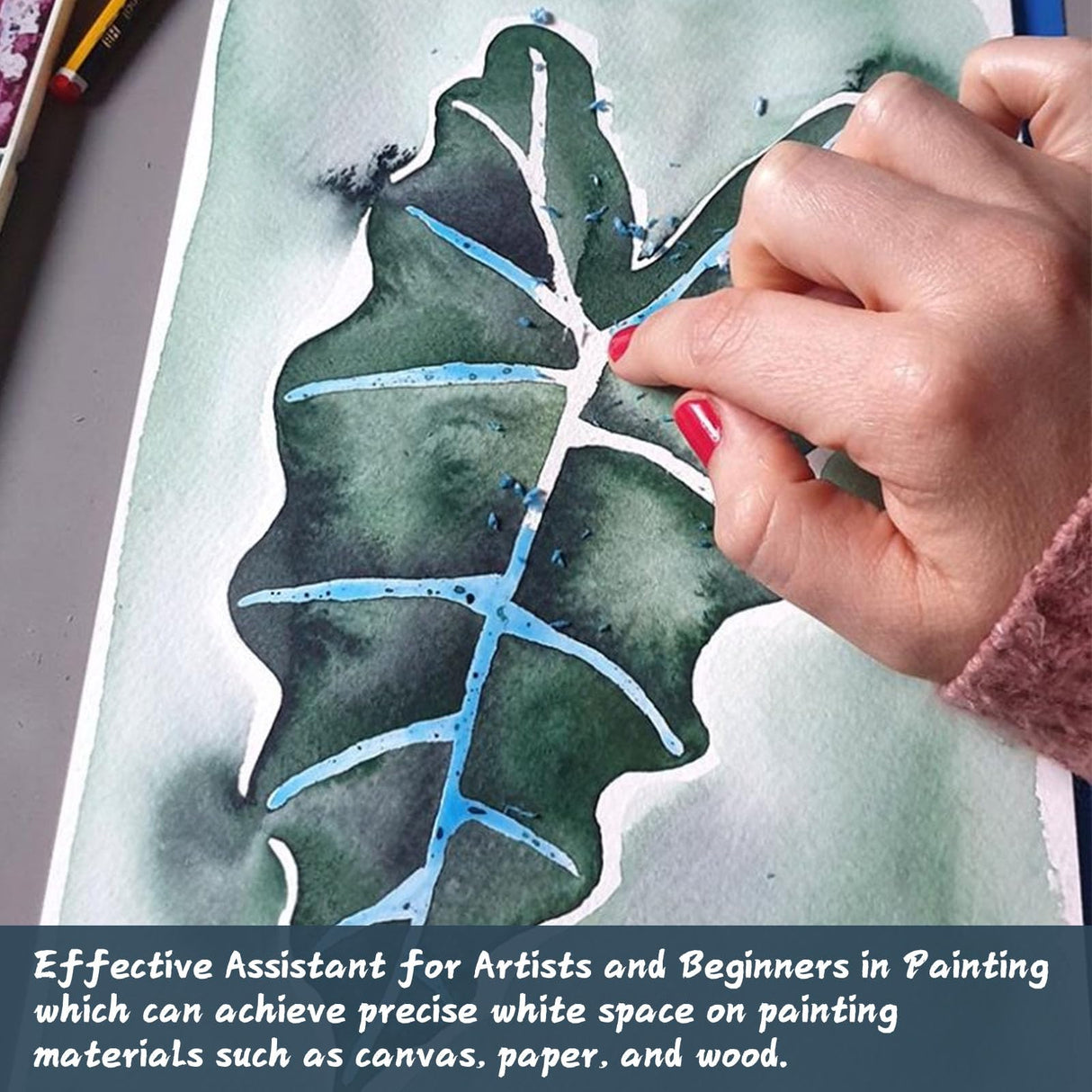 WAN2TLK Masking Fluid for Watercolor Painting - 60ml White with a Paintbrush and Eraser - Art Masking Fluid Pen Watercolor Medium Art Supplies for Artists WAN2TLK