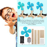 TOYANDONA DIY Electric Fan Kit - 6PCS STEM Science Experiment & Craft Project, Build Your Own Fan Toy, Educational Physics and Engineering Kit TOYANDONA