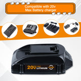 VINIDA 2Pack 20V 4.0Ah Battery 20V Max WA3520 Lithium Battery WG151s WG155s WG251s WG255s WG540s WG545s Tool Batteries VINIDA