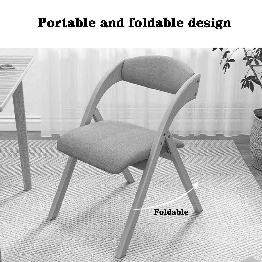 ZRAGEK Folding Chairs with Padded Seats,Home Comfortable Dining Chair Learning Chair, Single Comfortable Backrest Lounge Chair On The Balcony, Portable, Bearing 100kg - WoodArtSupply