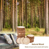 100 Pieces 2.4"-2.8" Natural Wooden Slices, Colovis Unfinished Wood Circles with Holes Tree Bark Round Log Discs DIY Crafts Hanging Ornaments (2.4"-2.8" 100Pcs, Natural) Colovis