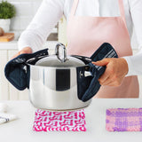 Pro 10 Inch Potholder Loom Kit for Kids & Beginners, Large Weaving Loom Crafts for Girls Age 6-12 Year Old & Adults, Gift Ideas for Birthday & Christmas, 112 Delicate Loops to Make 2 Pot Holders PREBOX