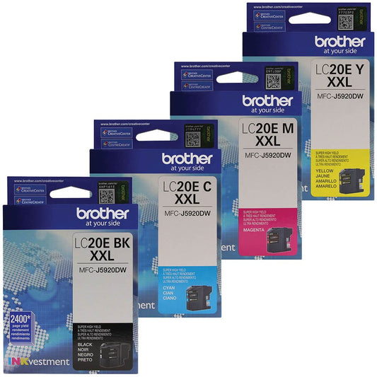 BROTHER LC20E Super High Yield Ink Cartridge Set