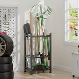 Dirza Garden Tool Organizer,Yard Tool Organizer for Garage Organization and Storage,Garden Tool Rack with 9 Loops for Garage, Shed, Outdoor,Easy Take Out and Storage,Will NOT tip over Dirza