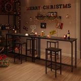 ODK 55 Inch Bar Table, Bar Height Pub Table, Counter Height Bar Table, Rectangular High Top Kitchen & Dining Counter Tables with Sturdy Legs & Easy-to-Clean Top, Indoor use, Black ODK