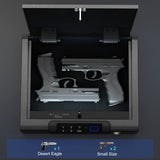 Gun Safe,Biometric Gun Safe for Pistols 3-Ways unlock Safe Fingerprint Digital PIN Key Unlock with Voice, Gun lock box for Cloakroom living room Bedroom Nightstand and Car BILLCONCH BILLCONCH
