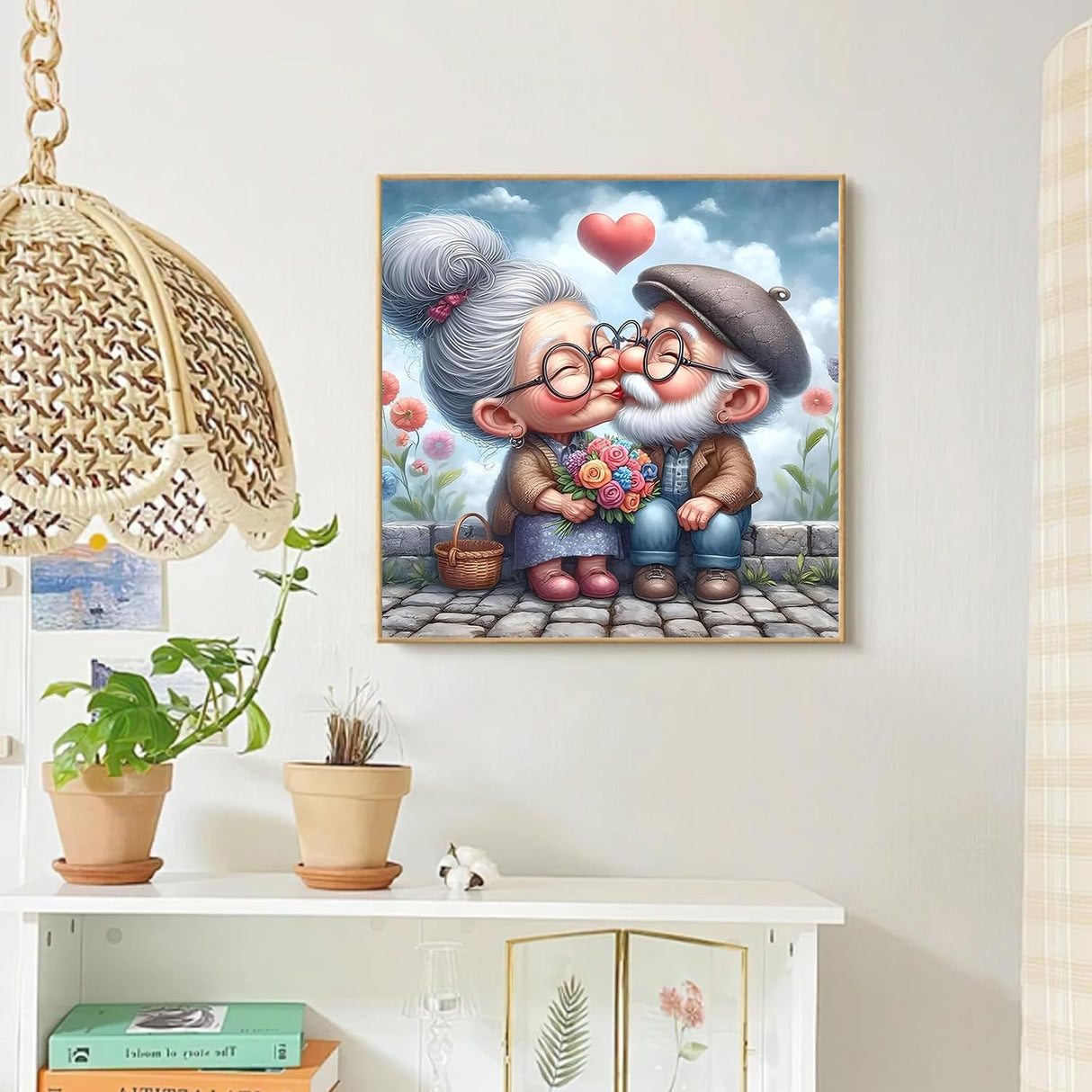 Valentine's Day Diamond Art Kits for Adults Beginner,Grandmas DIY Diamond Painting Kits 5D Diamond Dots Gem Art Crafts with Tools,Round Full Drill Funny Crafts for Home Wall Decor&Gift-12x12inch Fairyland JinWenn