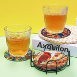 Birds Diamond Art Coasters Kit for Adults, 8 Pcs Diamond Painting Coasters Kit with Holder, DIY Non Slip Art Supplies 4x4in Axquilon