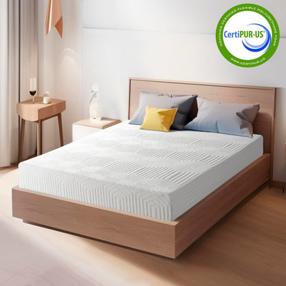 Planet Sleepings 8 Inch King Memory Foam Mattress, Gel Foam Mattress with Breathable Cover, Bed in a Box CertiPUR-US Certified, Covered Mattress Wave Mattress