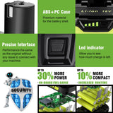 Jialitt 6.0Ah 18V P108 Battery Li-ion Replacement Compatible with Ryobi 18V Battery Ryobi ONE+ P108 P102 P103 P104 P105 P107 P109 P122 Cordless Power Tools Battery with LED Indicator Jialitt