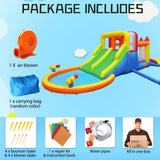 Umbalir InfIatable Bonuce House with 4 Slides & Large Splash Pool, Water Park with Ultra-Wide Climbing Wall, Jumping, Water Cannons & Surprise Water Sprayers for 3-10 yr Kids(20.6'Lx9.6'Wx6.4'H) Umbalir