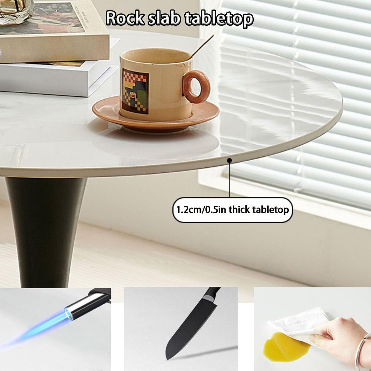 YUGXTH Office Reception Room Club Table and Chair Set, Coffee Kitchen Dining Table Set for 4, Business Conference Room Coffee Table, 80 Cm Office Conference Table, Space-Saving(Orange+Dark Gray) YUGXTH