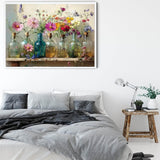 Apcufir Flowers Paint by Numbers for Adults,Wildflowers in Stained Glass Paint by Numbers on Canvas,Painting by Number Kits for Offices and Home Wall Decor 16X20 Inch Apcufir