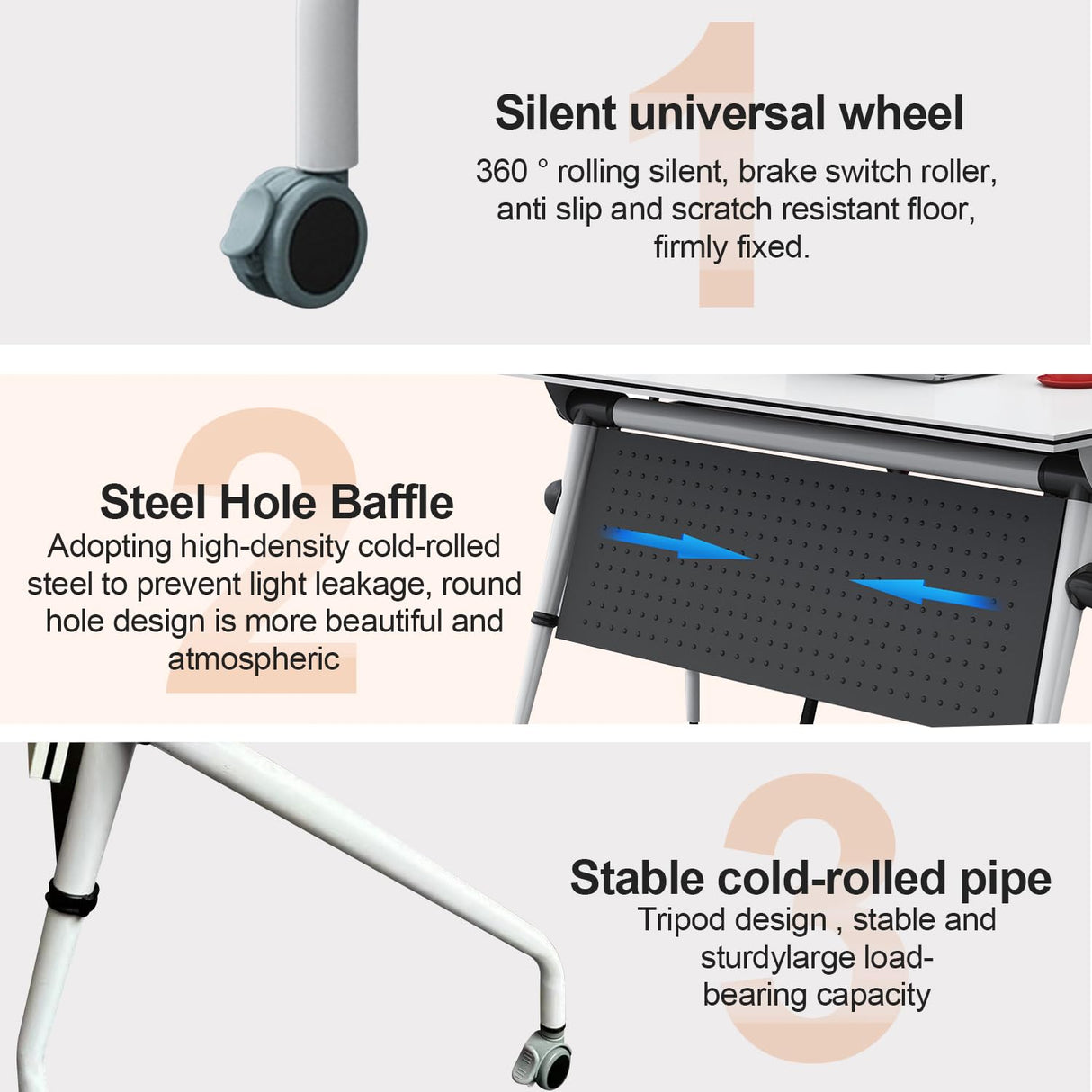 Conference Room Table,Foldable Meeting Tables Mobile Training Table,Flip Top Training Seminar Table,Modern Conference Room Table for Office Conference Room, 55 x 23.6X 29.5 inch (6 Pack) Lenyedr