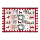 WONGS BEDDING Area Rug 3' x 5' Christmas Cardinal Washable Bedroom Rug Holiday Entryway Indoor Non-Slip Mat Small Throw Rugs for Kitchen Living Room Low-Pile Outdoor Floor Decoration Carpet WONGS BEDDING