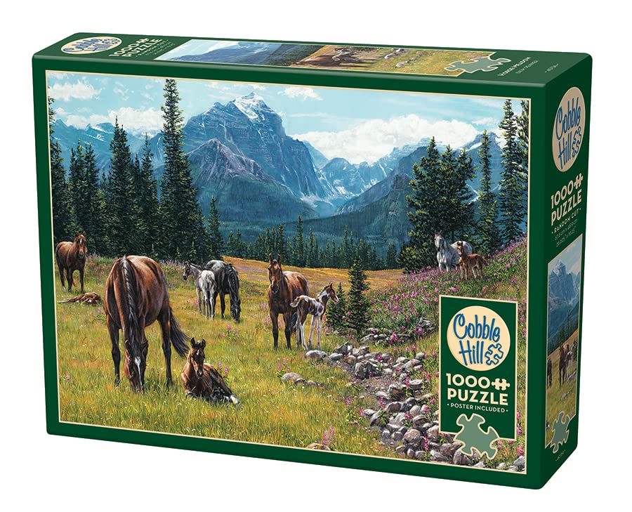 Cobble Hill 1000 Piece Puzzle - Horse Meadow - Sample Poster Included Cobble Hill Puzzle Company Ltd.
