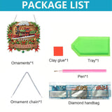 ARPADAMO Diamond Art Painting Pendant Kits 5D Diamond Art Painting Art Hanging Kit Christmas Train DIY Diamond Crystal Window Pendant Kit for Adults Gift Wall Home Decoration ARPADAMO
