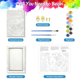 ZTOTZ Paint by Numbers Framed Canvas Seaside Beach, Paint by Numbers Kit for Adults Landscape,Framed Paint by Numbers for Adults Ocean Scenery, 8x12inch ZTOTZ