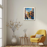 Venice Canal Paint by Number Kits for Adults, Traditional Architecture of Venice Paint by Numbers, Water City Boats Acrylic Oil Painting -Hand-Painted Gift for Home Decor Unframe(16×20inches) ARNLRDYA