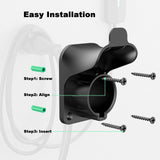 EV Charger Holder Wall Mount Electric Car Charging Cable Holster for SAE J1772 Charging Plug & Connector H3JANG