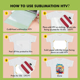 A-SUB Sublimation HTV for Light Fabric, Clear Sublimation Vinyl 12" X 10FT, Matte HTV Vinyl for Sublimation on Cotton Fabric T-Shirt, Pillow, Bag A-SUB