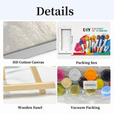 HeeBenor Framed Paint by Numbers Kit for Adults, Sunset Landscape Paint by Number with Easel, DIY Flowers Landscape Oil Painting Kit, Adult Paint by Number Kits Framed Canvas for Home Decor 8x12 Inch HeeBenor