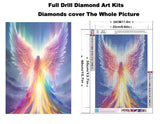 BYGFHLYW Rainbow Angel 5D Diamond Painting Kits for Adults Beginners,DIY Diamond Art Kit Full Round Drill,Paint by Diamonds Dot Gem Arts and Crafts Crystal Sets,Home Wall Decor 11.8x15.7inch BYGFHLYW