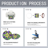 10 PCS Ceramic car Coasters Sublimation Blanks Bulk，for DIY Personalized Printed car Decoration, White Round with Finger notches for Easy disassembly, Christmas Crafts OKBA