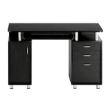 Techni Mobili 47.25" Ergonomic Computer Drawers & File Cabinet for Home Office Storage, Espresso Writing Desk, ONE Size Techni Mobili