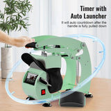 UOKRR Hat Press, Hat Press Heat Machine for Caps with LCD Control, Hat Heat Press with 2pcs Interchangeable Platens & Caps Stretcher for Vinyl, Sublimation, Heat Transfer (Green) UOKRR